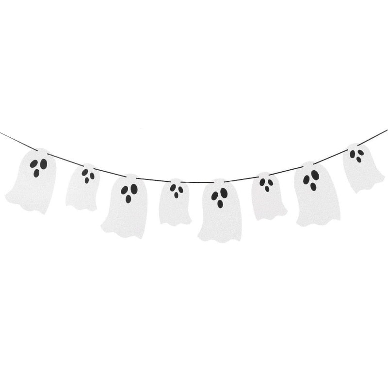 Uhyggelig Halloween Pynt Dekoration Med Store Små Spøgelser