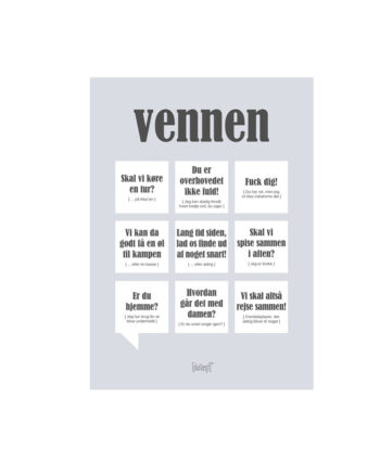 Vennen Citatplakat Kort