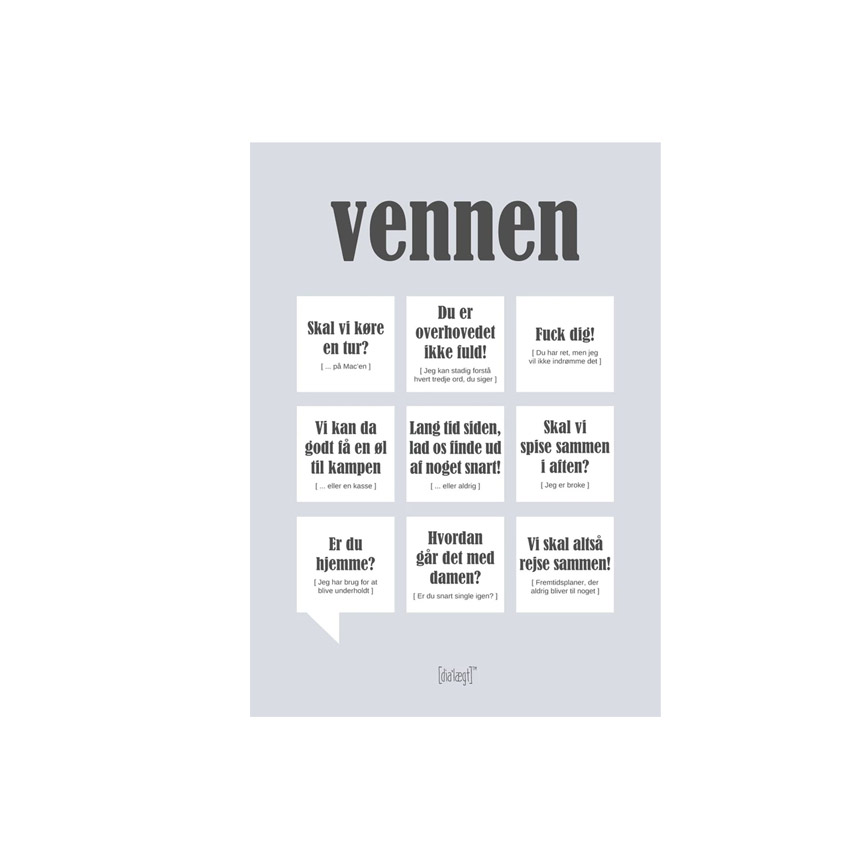 Vennen Citatplakat Kort