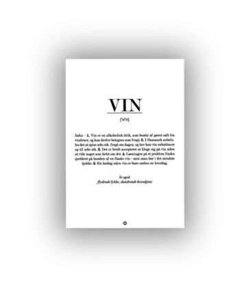 Vin Citatplakat Kort