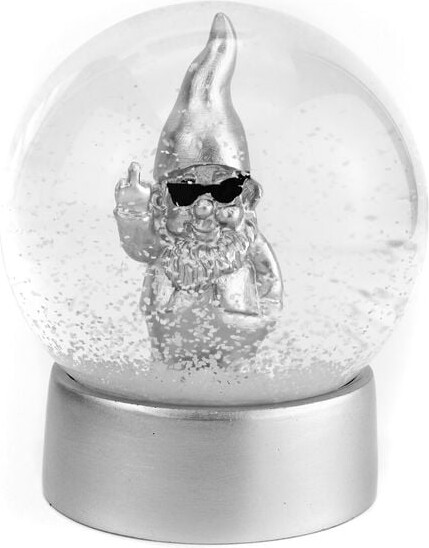 Winkee Snekugle Snow Globe Gnome Silver