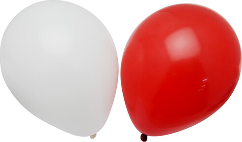 Ballon Rød Hvid Stk Scanseason