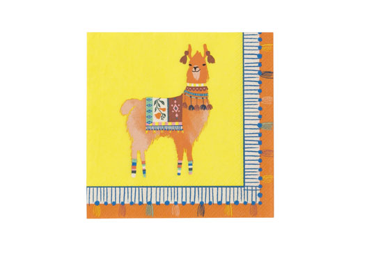 Boho Lama Cocktail Servietter Stk