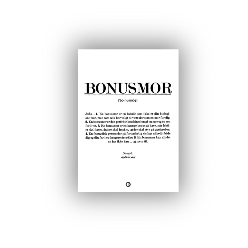 Bonusmor Citatplakat Kort