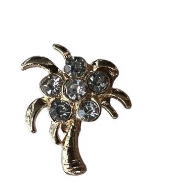 Broche Guld Plame Sten