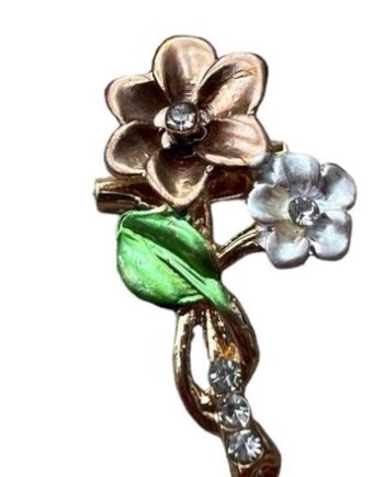 Broche Lille Blomst Sommerfry Caffelatte