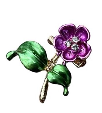 Broche Lille Blomst Sommerfry Lilla