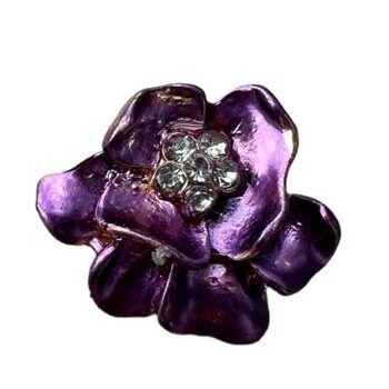 Broche Lille Rose Med Sten Lilla