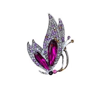 Broche Sommerfugl Pink Smuk Sommerfugl Med Pink Sten