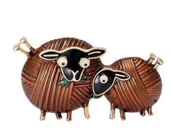 Broche Strikkefår Brunt