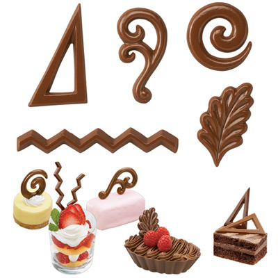 Chokoladeform Dessert Pynt