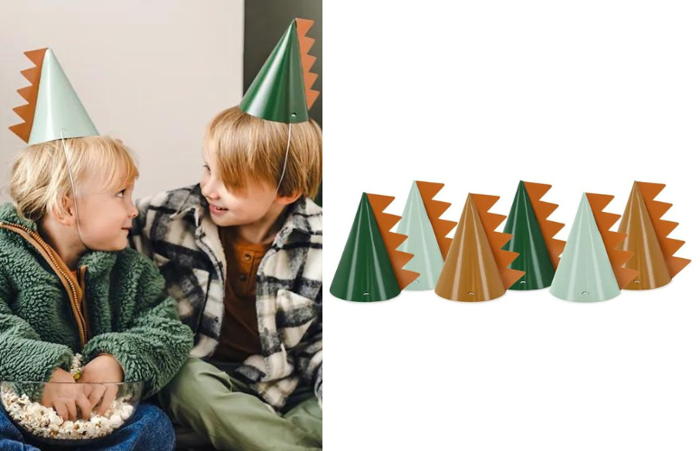 Dinosaur Tema Partyhat Stk