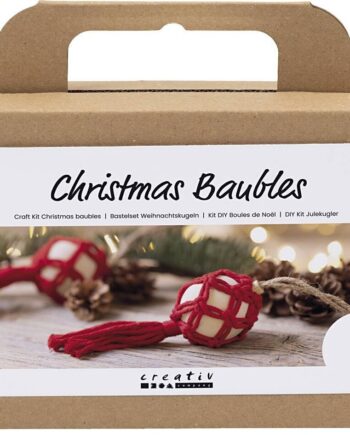 Diy Kit Julekugler Macram Julerød Creativ Company