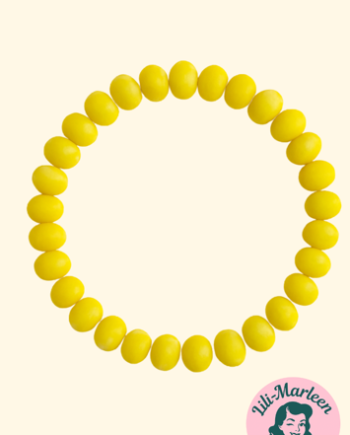 Emely Elastisk Armbånd Med Gule Perler