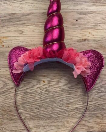 Enhjørning Unicorn Hårbøjle Pink Deluxe Elsker Pynt