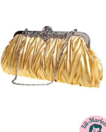 Fest Clutch Cocktailtaske Guld Sød Festtaske Satin