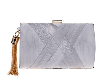 Fest Clutch Cocktailtaske Scarlet Sølv
