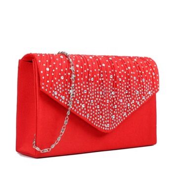 Fest Clutch Merion Rød Diamant