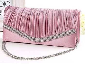 Fest Clutch Merleene Gammelrosa Satin