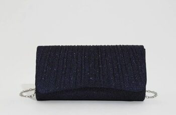 Fest Clutch: Miss Diva Navy Sød Enkel Festtaske Navy Med Glitter