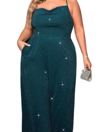 Fest Galla Buksedragt Med Glitter Grøn Miss Mona Lisa