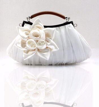 Fest Taske Konval Sød Festtaske Fest Clutch Ivory Med Sød Blomst