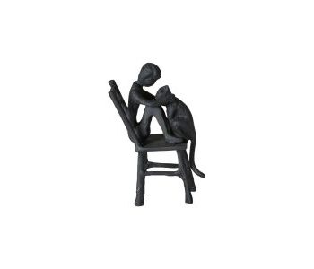 Figur Dreng Med Kat