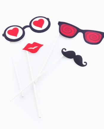 Foto Props Sæt Til Fest Briller Moustache Læber