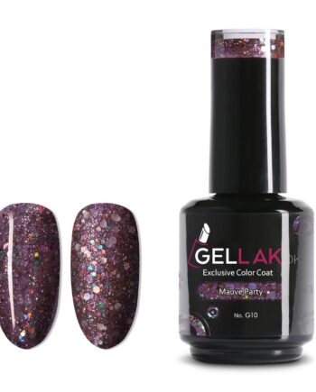 Gel Neglelak Lilla Glimmer   Mauve Party G10  Gellak