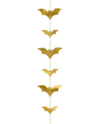 Guld Flagermus Guirlande Meter