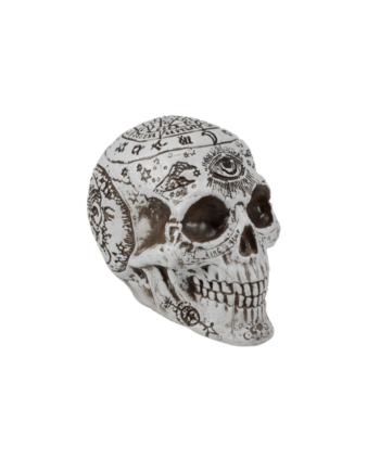 Halloween Kranium Med Runer Symboler