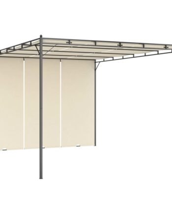 Havepavillon Med Gardin Cremefarvet