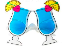 Hawaii Cocktail Solbriller Blå Onesize