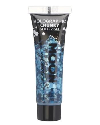 Holografisk Chunky Glitter Gel Blå Moon Creations