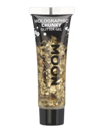 Holografisk Chunky Glitter Gel Guld Moon Creations