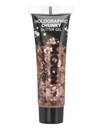 Holografisk Chunky Glitter Gel Rose Gold Moon Creations
