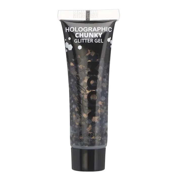 Holografisk Chunky Glitter Gel Sort Moon Creations