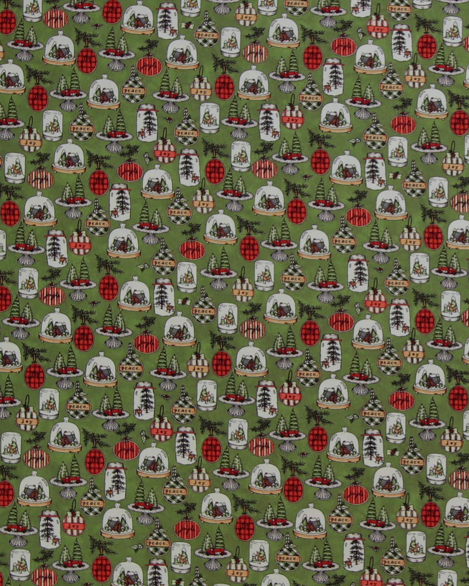 Homemade Hollydays Grøn Pynt Patchwork 100 Bomuld
