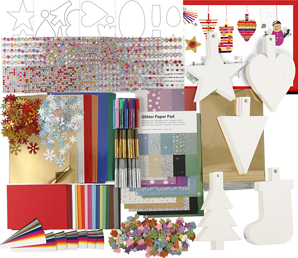 Juleklippepakke Assorterede Farver Creativ Company