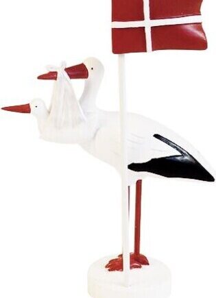 Kids Friis Barselsstork Til Bordet Med Flag