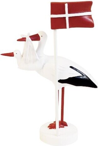 Kids Friis Barselsstork Til Bordet Med Flag