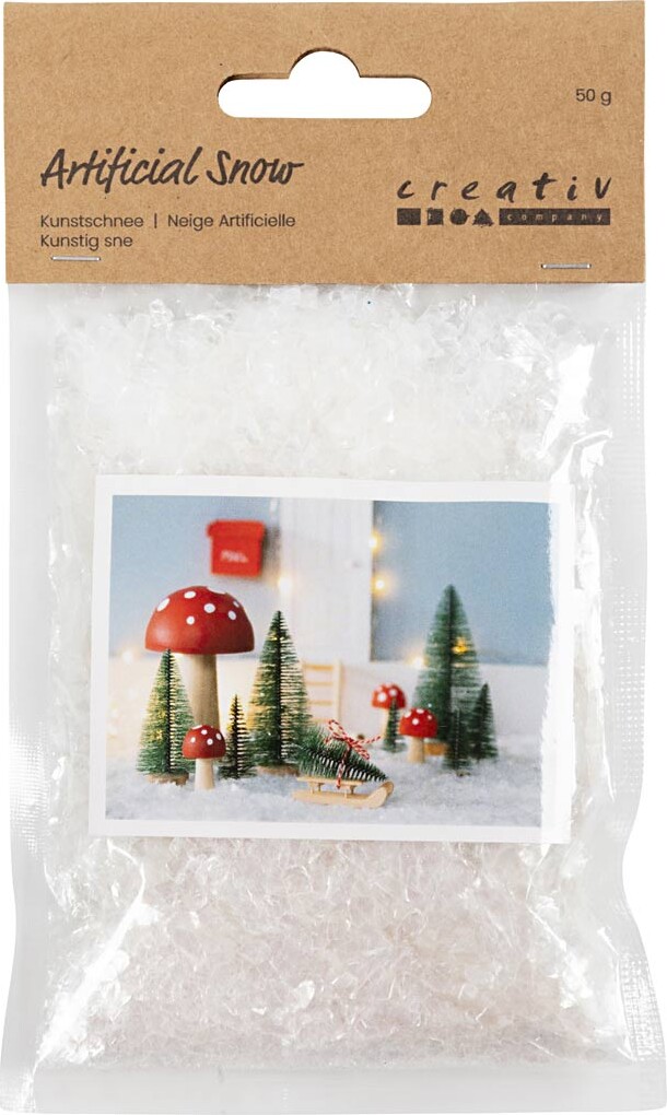 Kunstig Sne Hvid Glitter 50g Creativ Company