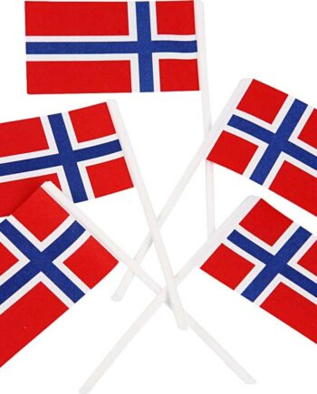 Lagkageflag Norsk Str 30x50 100 Stk