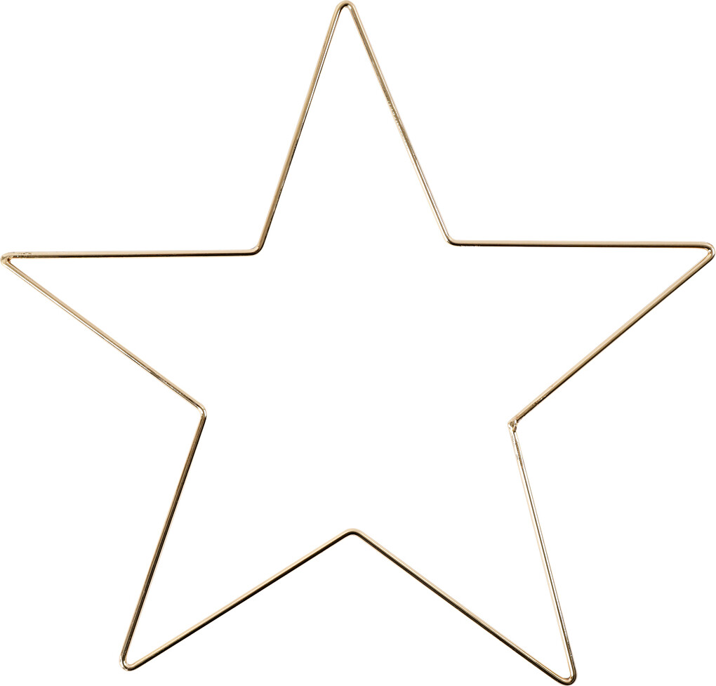 Metalstjerne Tykkelse Guld Stk Creativ Company