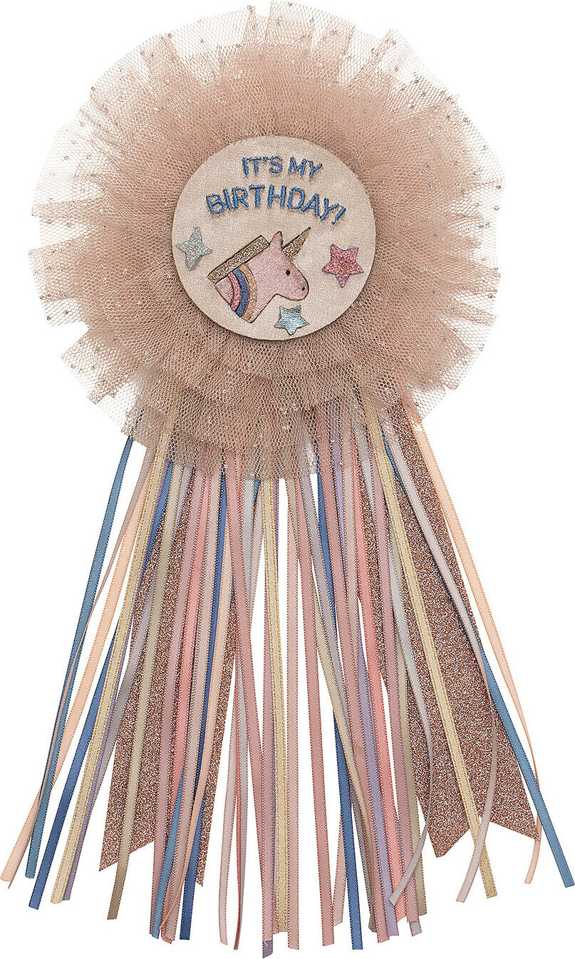 Mimi Lula Badge Birthday Unicorn Celeste