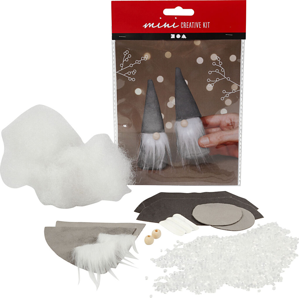 Mini Diy Kit Næsenisser Grå Creativ Company