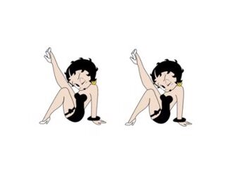 øreringe ørestik Med Betty Boop Sort
