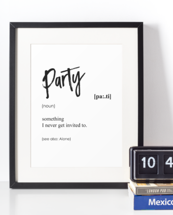 Party Definition Plakat