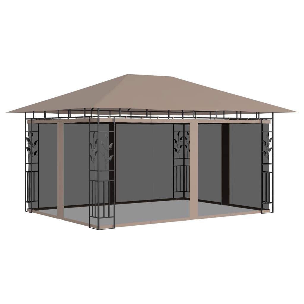 Pavillon Med Myggenet Gråbrun