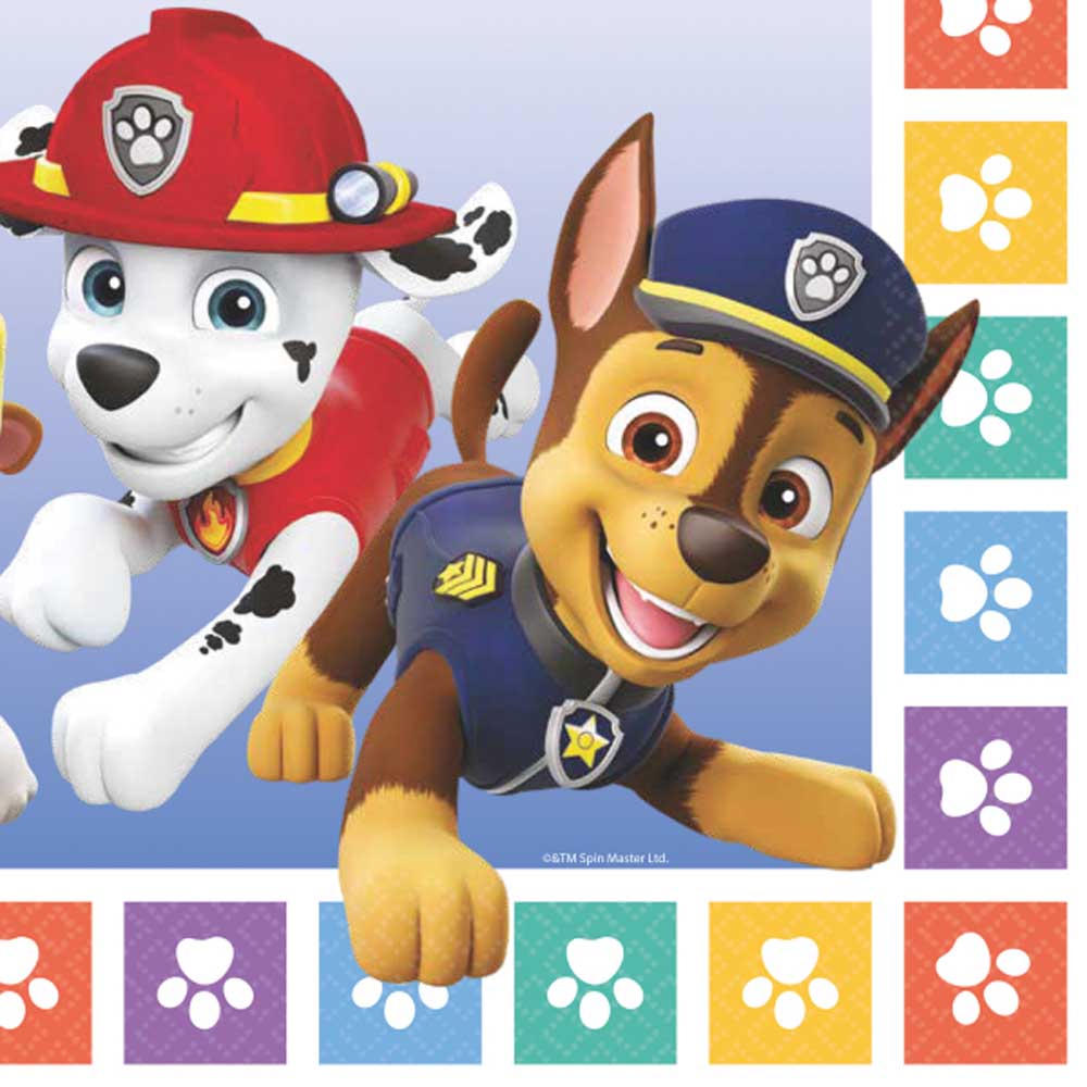 Paw Patrol Servietter Stk Mighty Pups